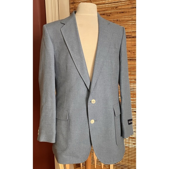 Haggar Other - Haggar Men's Sport Coat Blazer Blue 42 Long‎ USA Made Two Button Jacket NWT